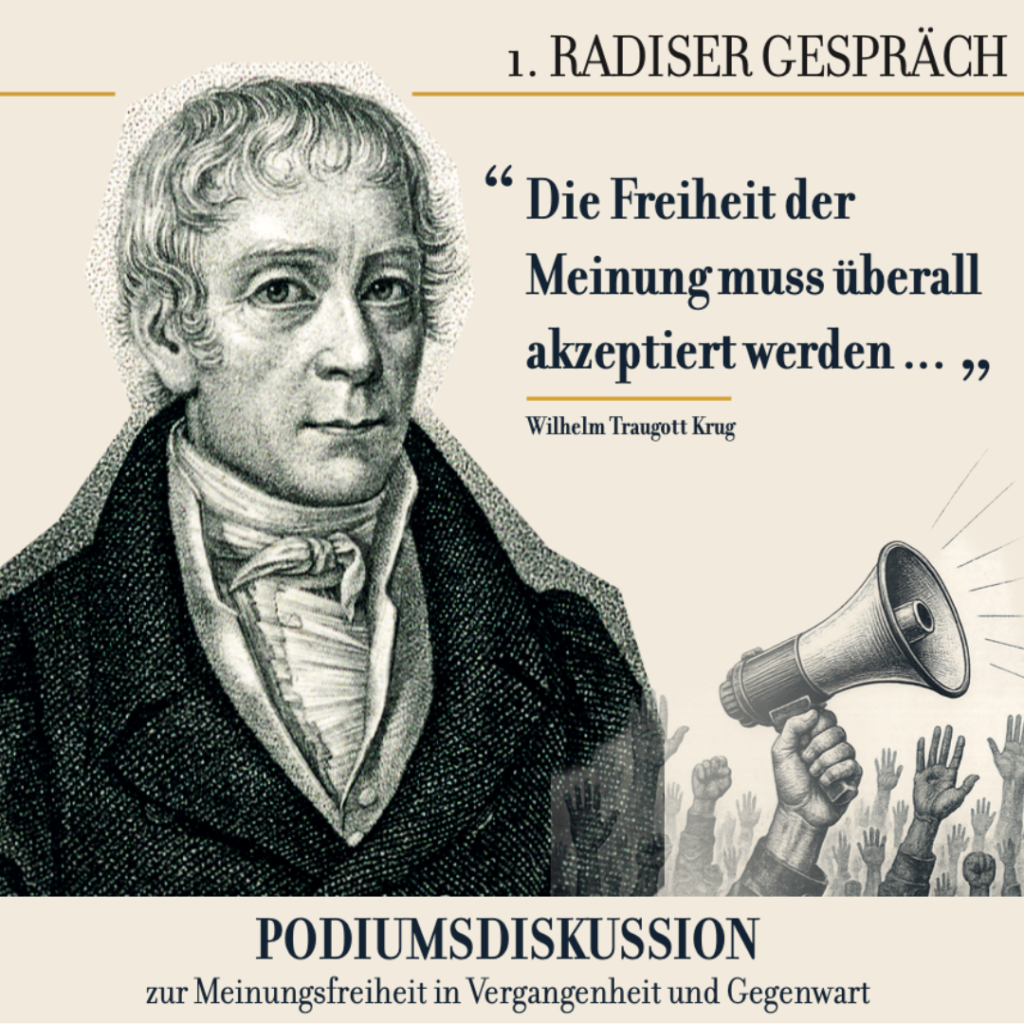 1. Radiser Gespräch – Podiumsdiskussion zur Meinungsfreiheit in Vergangenheit und Gegenwart